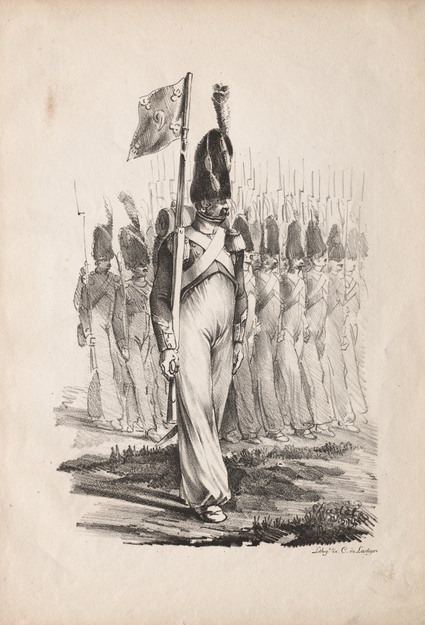 Militärische Kostüme: Karabiniersergeant, Generalführer von Nicolas Toussaint Charlet