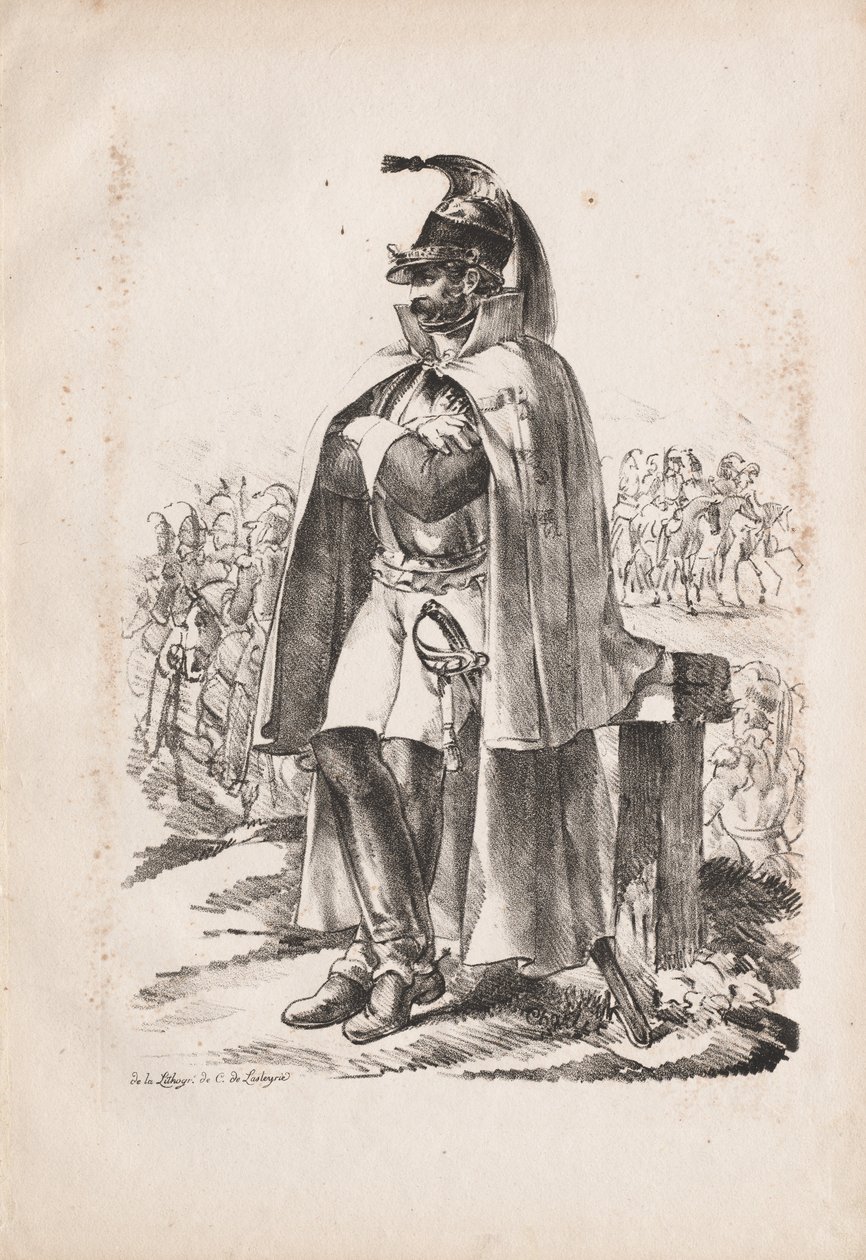 Militärische Kostüme: Kavallerist, 1814-1818 von Nicolas Toussaint Charlet