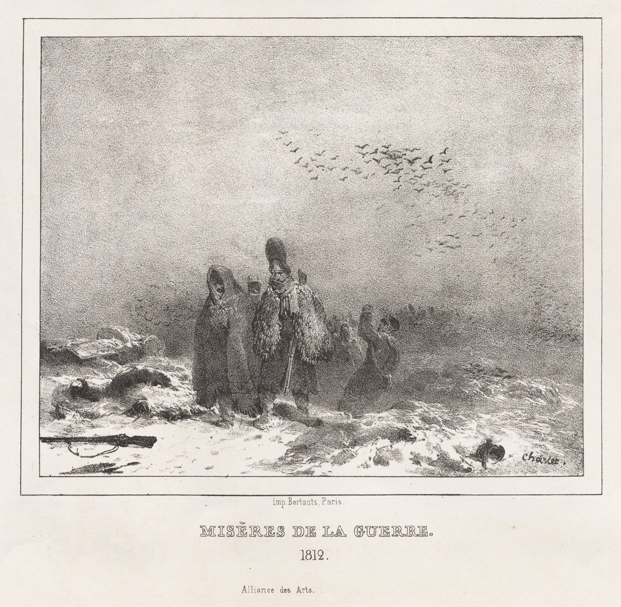 Moralisches und philosophisches Alphabet für kleine und große Kinder: Kriegsleiden (1812) von Nicolas Toussaint Charlet