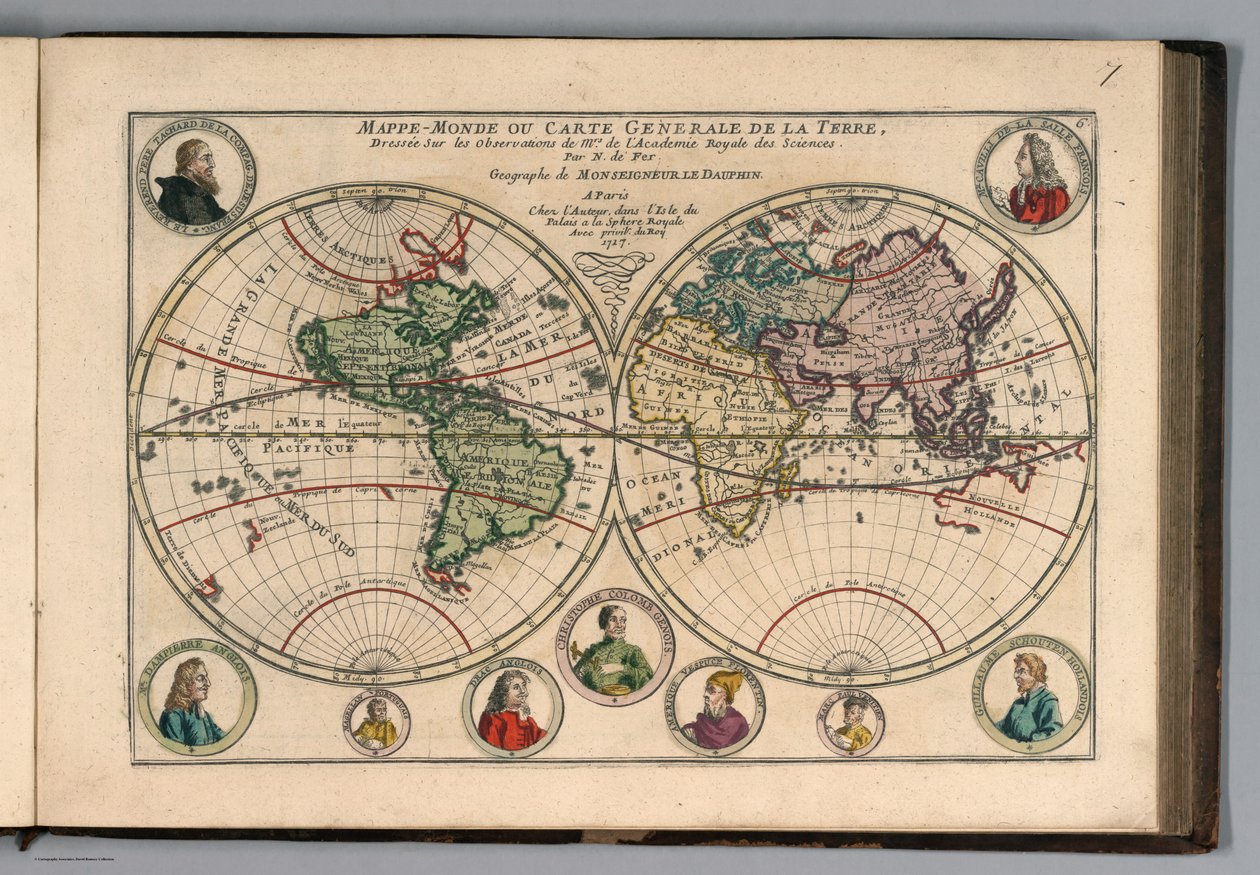 Der neugierige Atlas oder die Welt dargestellt in allgemeinen und besonderen Karten des Himmels und der Erde, S. 18 von Nicolas de Fer