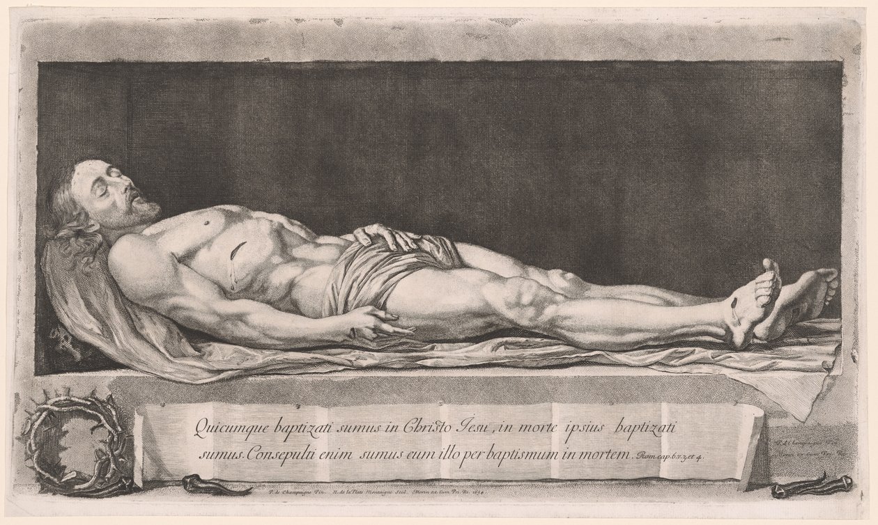 Der tote Christus im Grab liegend von Nicolas de Plattemontagne