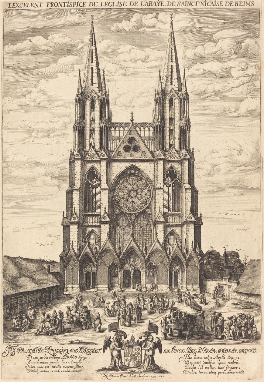 Die Fassade der Abtei von S. Nicaise de Reims von Nicolas de Son