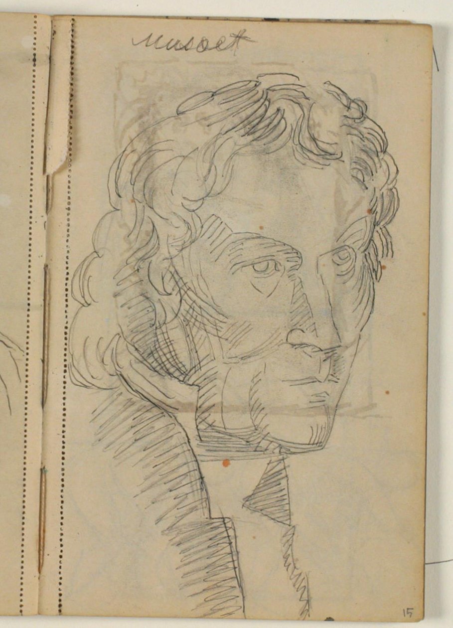 Studie von Thorvaldsen nach Eckersbergs Gemälde (1814) von Niels Larsen Stevns