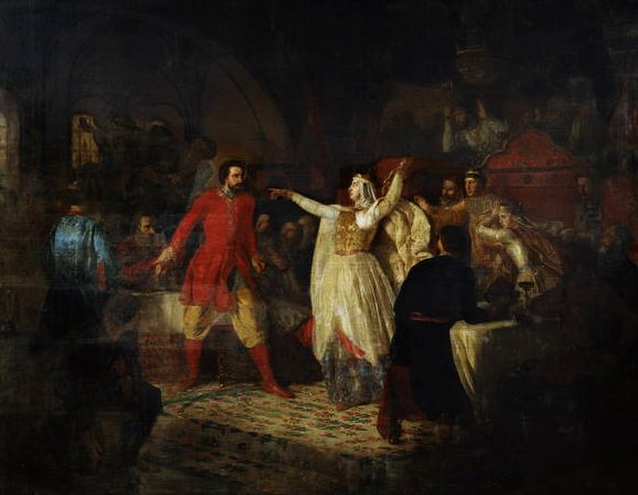 Großherzogin Sophia entlarvt Vassily Kosoy, 1861 von Nikolai Dmitrievich Dmitriev Orenburgsky