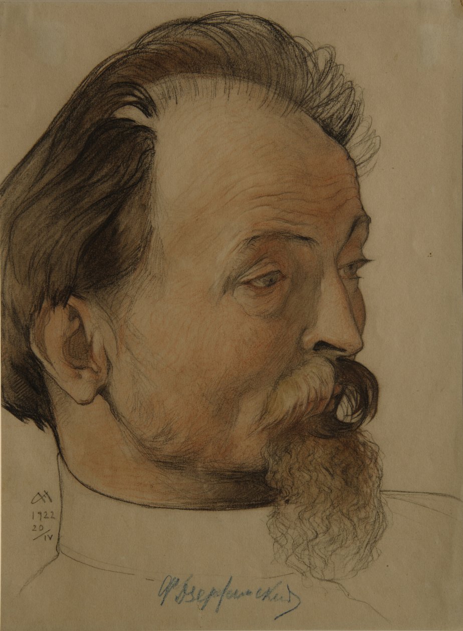 Porträt des Politikers Felix E. Dzerzhinsky 1877-1926, Vorsitzender der Tscheka, 1922 von Nikolai Andreevich Andreev