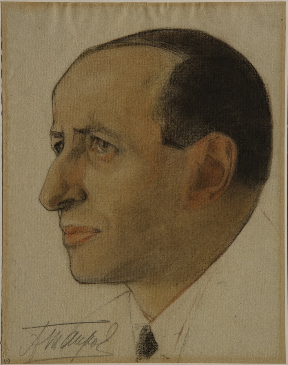 Porträt des Regisseurs Alexander Tairov von Nikolai Andreevich Andreev