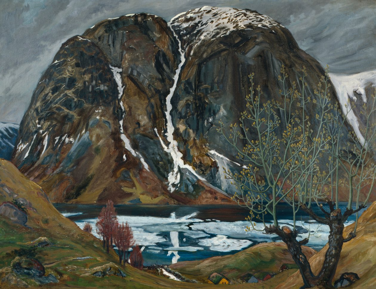 Frühlingstauwetter unter dem Hügel von Nikolai Astrup