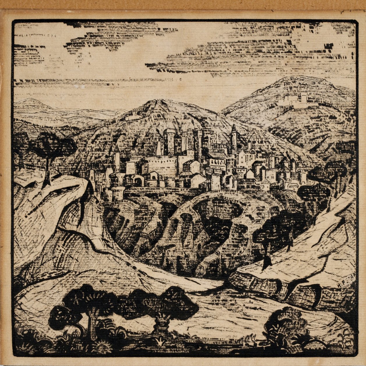 Illustration zu den italienischen Gedichten von Alexander Blok von Nikolai Konstantinowitsch Roerich