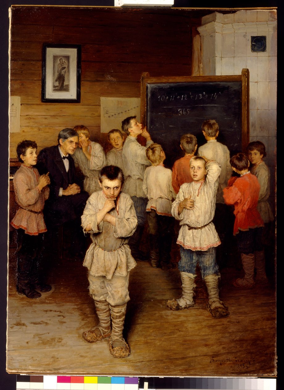 Kopfrechnen in der Grundschule von Nikolai Petrovich Bogdanov-Belsky