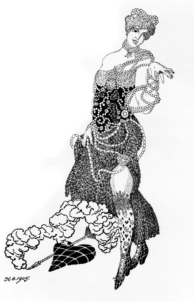 La Folichonette Illustration für das Journal Vesy The Scales von Nikolai Petrovich Feofilaktov