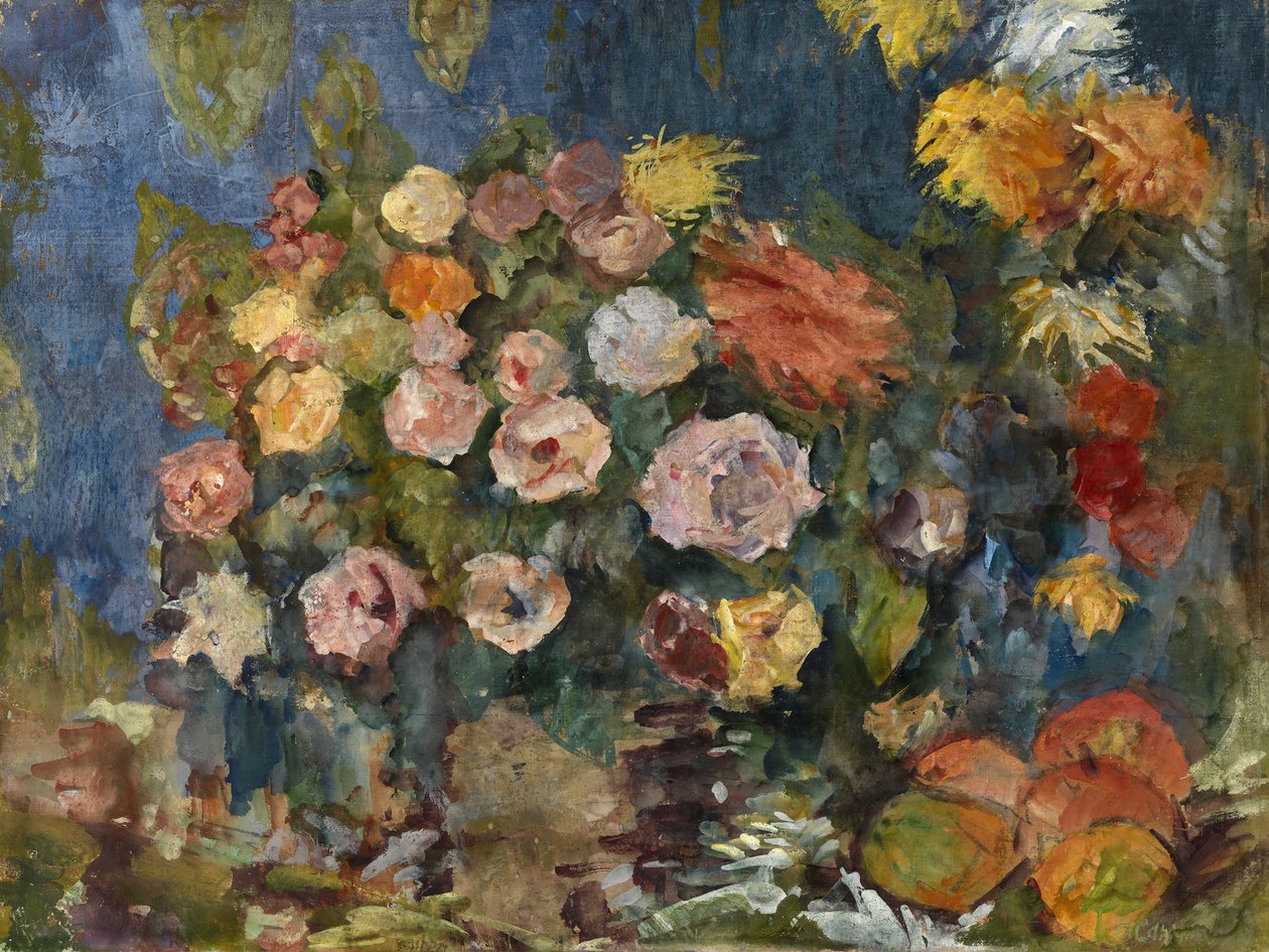 Stillleben mit Blumen und Früchten, 1907 von Nikolaj Nikolaevic Sapunov