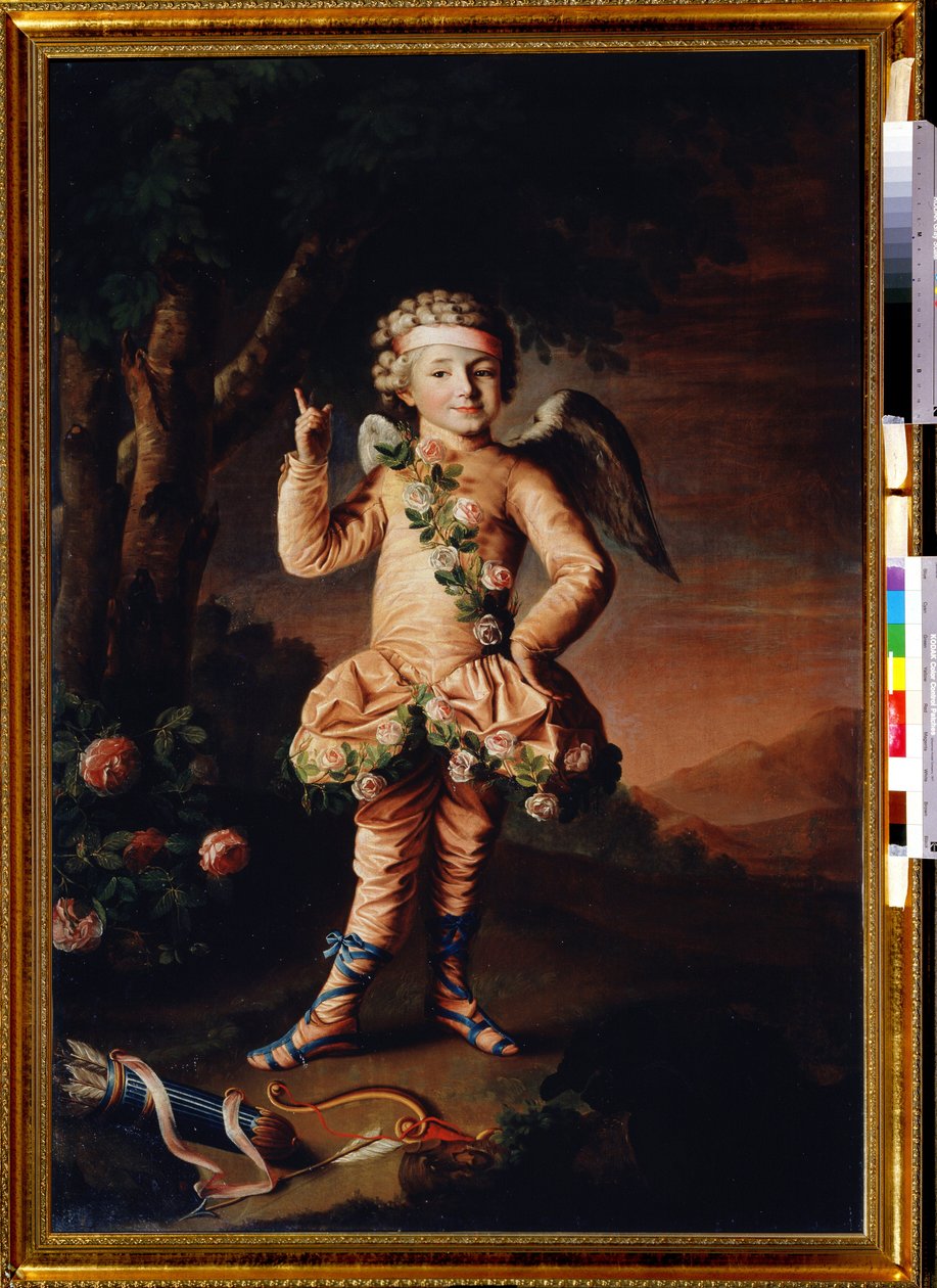 Porträt von Ivan Yakimov als Amor von Nikolay Ivanovich Argunov