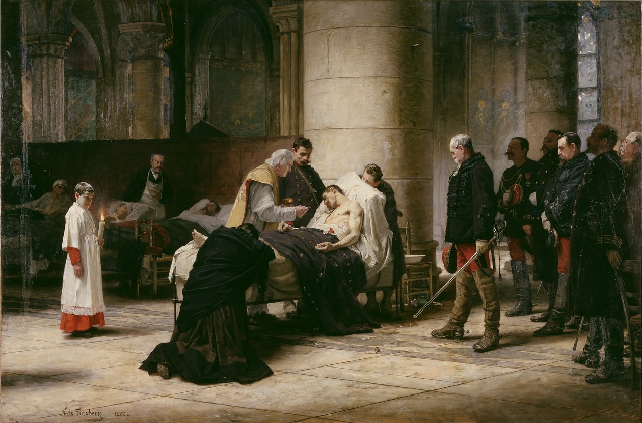 Tod eines Helden, 1888 von Nils Forsberg the Elder