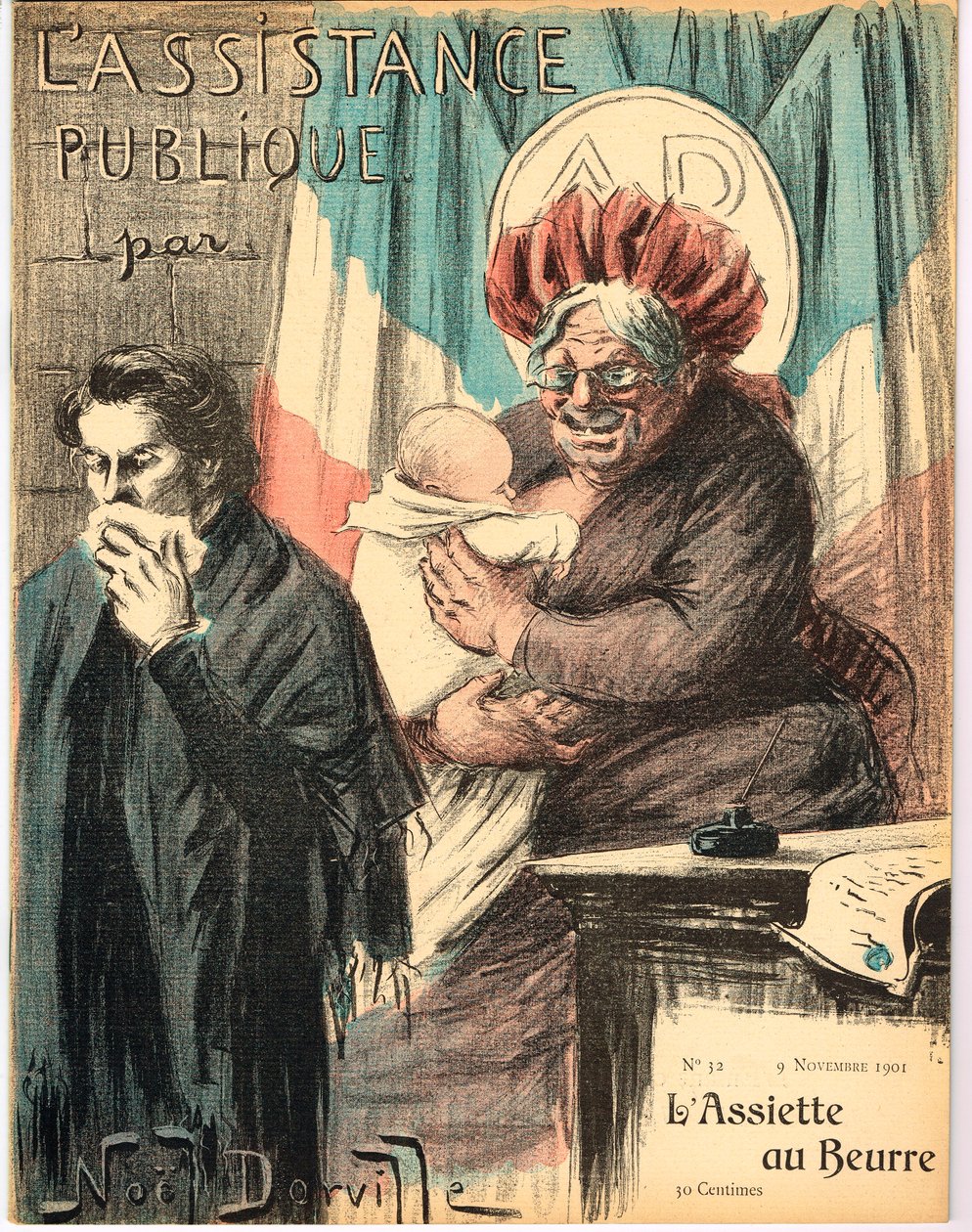 Titelblatt von „The Butter Plate“, Satirique en Colours von Noel Dorville