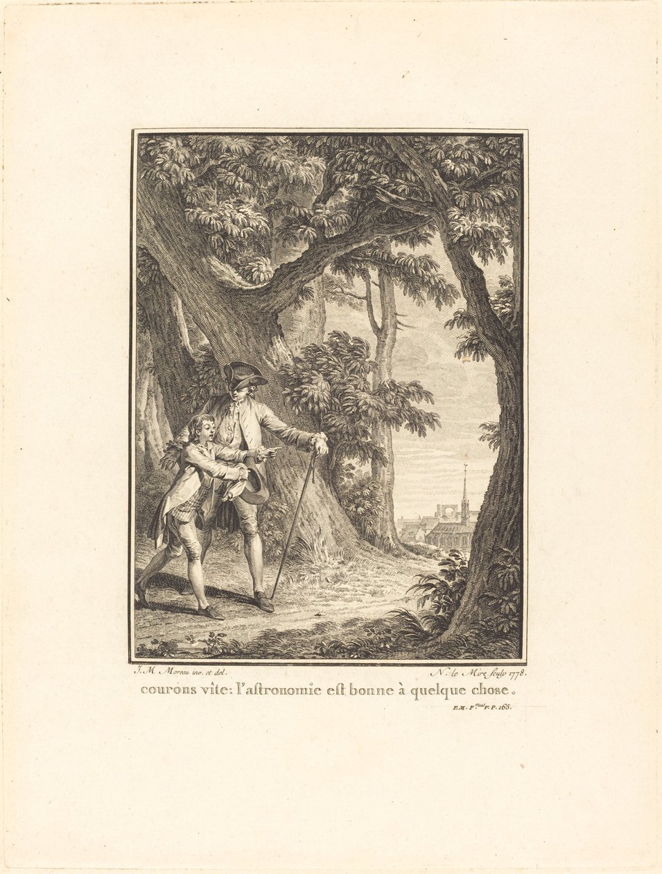 Laufen wir schnell: Die Astronomie ist zu etwas gut von Noël Le Mire after Jean Michel Moreau