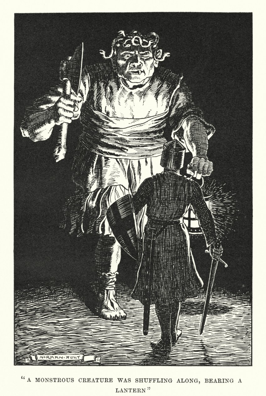 Ein monströses Wesen schlich entlang und trug eine Laterne von Norman Ault