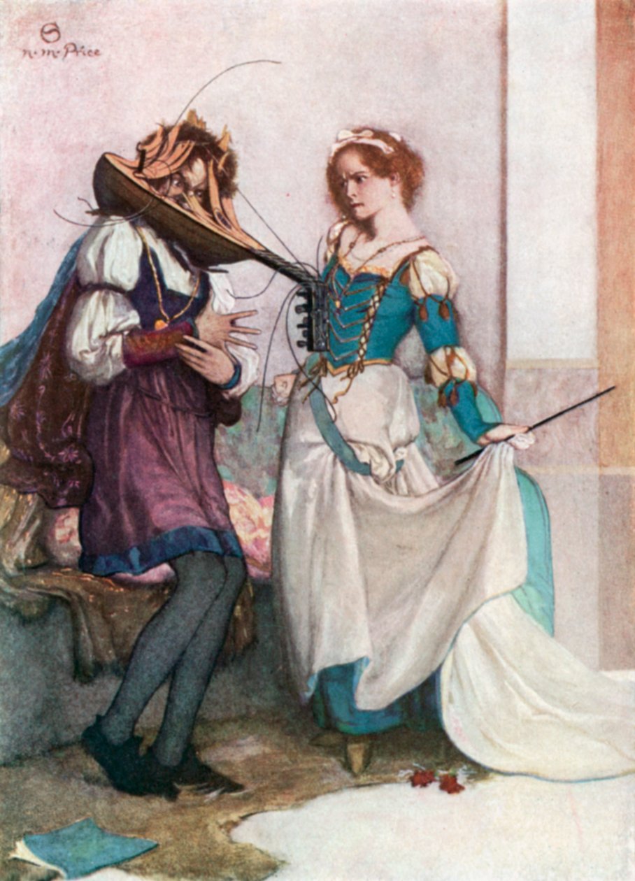 Die sanfte Katharina. Der Widerspenstigen Zähmung – Akt II, Szene 1 von Norman Mills (after) Price
