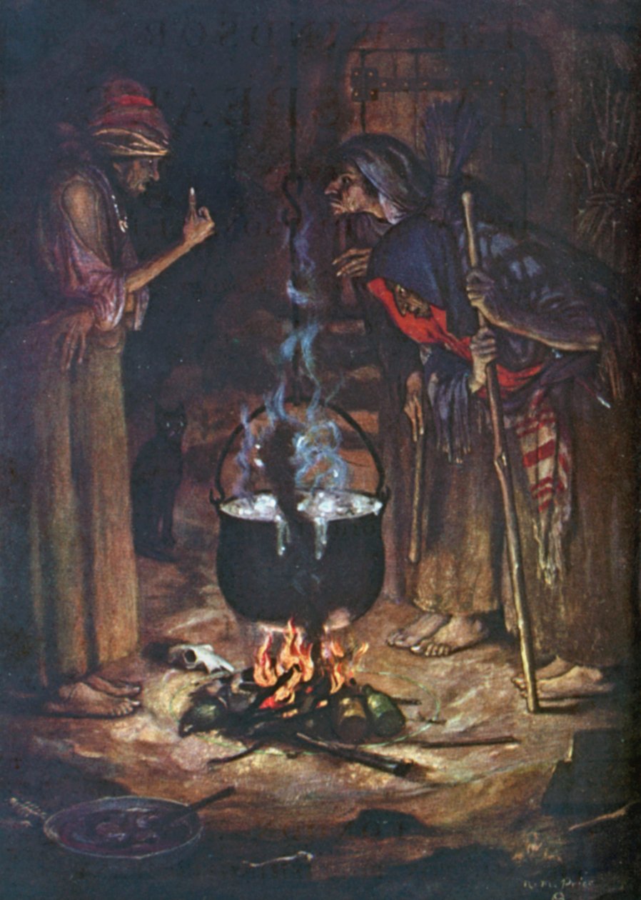 Die seltsamen Schwestern. Macbeth – Akt IV, Szene 1 von Norman Mills (after) Price