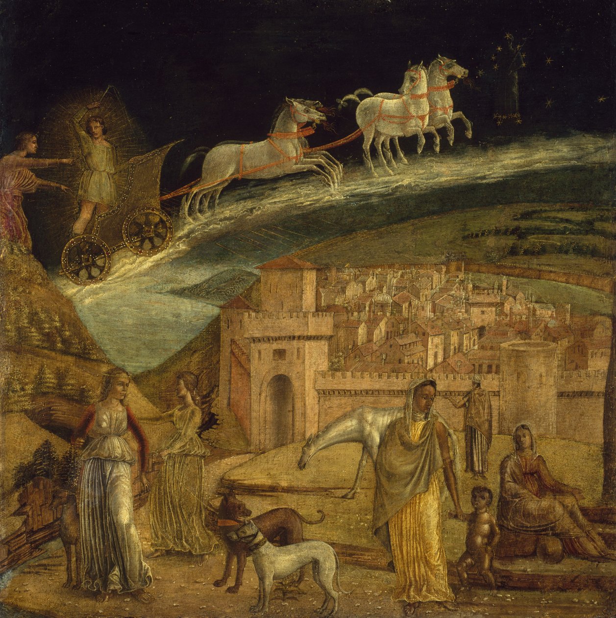 Phaeton fährt den Wagen des Phoebus, 1475-1500 von Northern Italian School