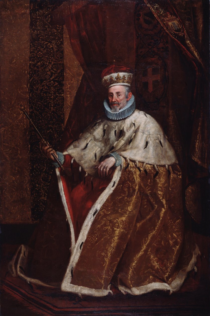 Porträt des genuesischen Dogen Leonardo della Torre (Öl auf Leinwand) von Northern Italian School