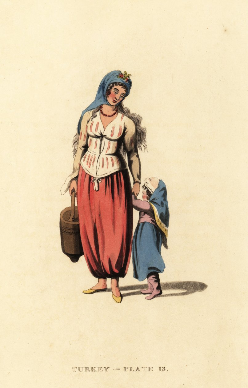 Griechische Frau mit ihrer Tochter, Marmara-Insel von Octavian (after) Dalvimart