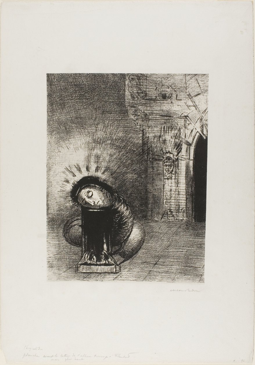 Eine lange Puppe, die Farbe des Blutes, Tafel 2 von 6 von Odilon Redon