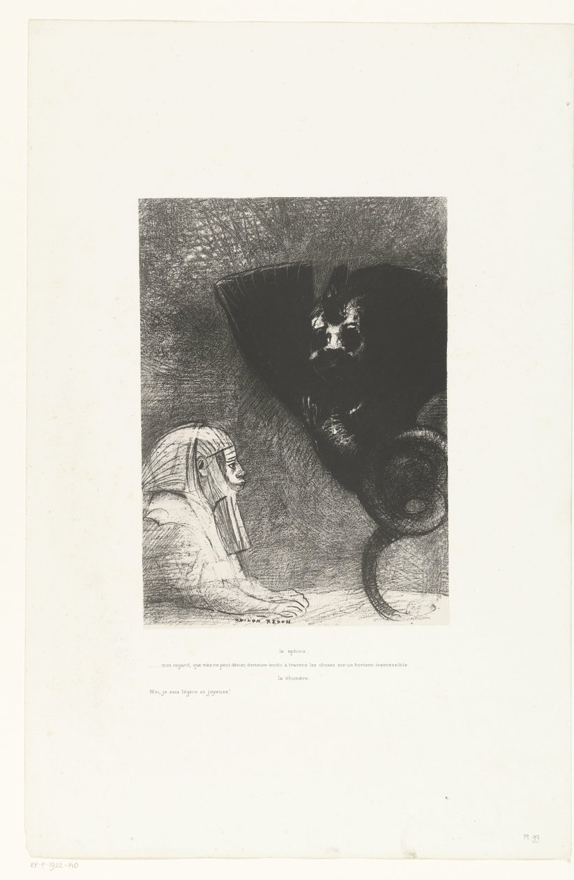 Die Sphinx und die Chimäre von Odilon Redon