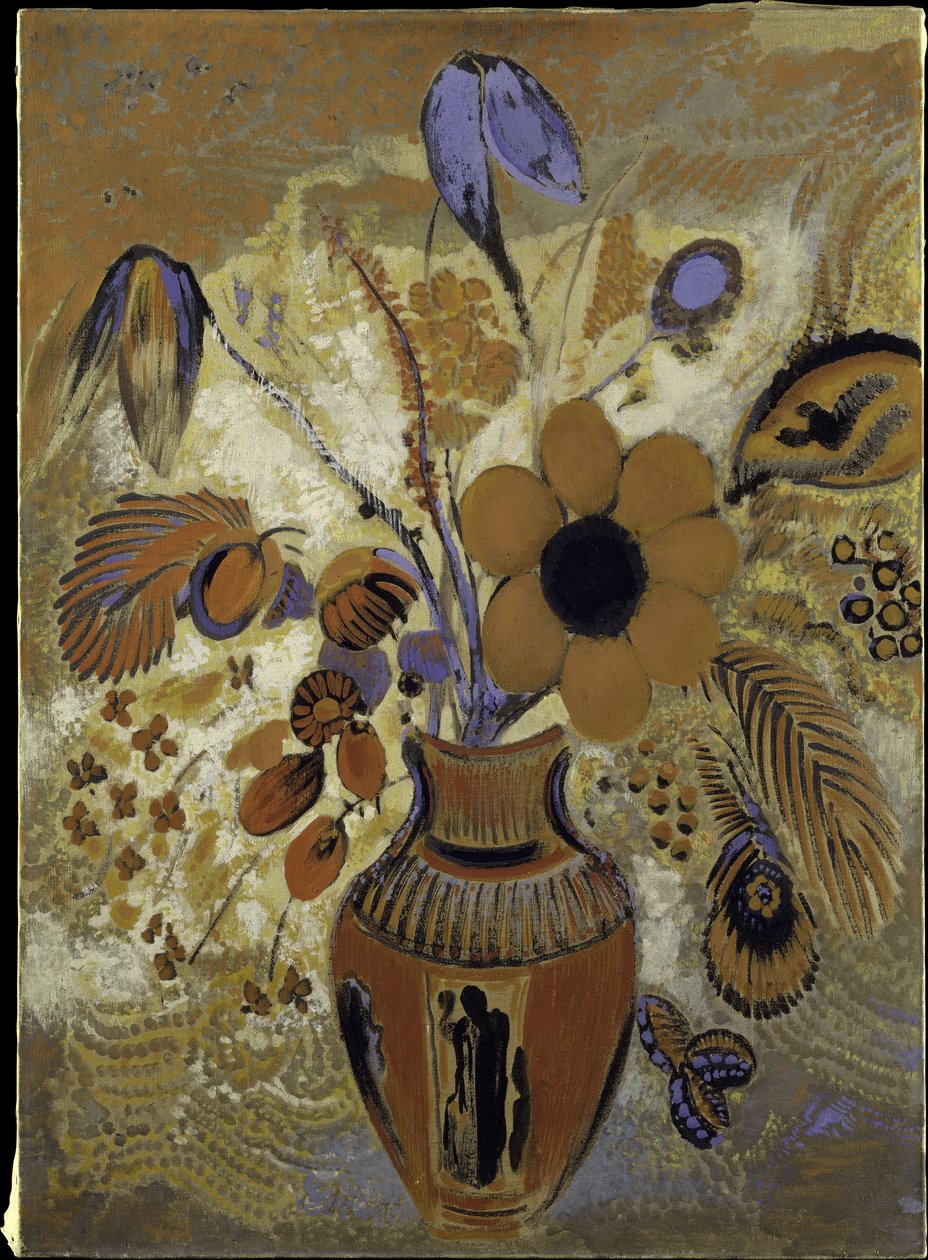 Etruskische Vase mit Blumen von Odilon Redon