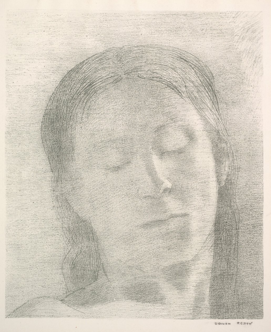 Geschlossene Augen von Odilon Redon
