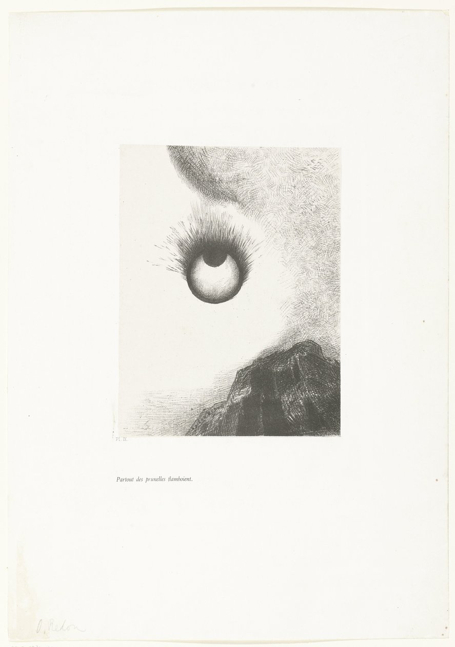 Überall flammende Augen von Odilon Redon