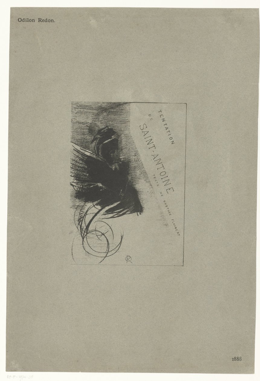 Titelblatt der Serie mit der Versuchung des heiligen Antonius von Odilon Redon