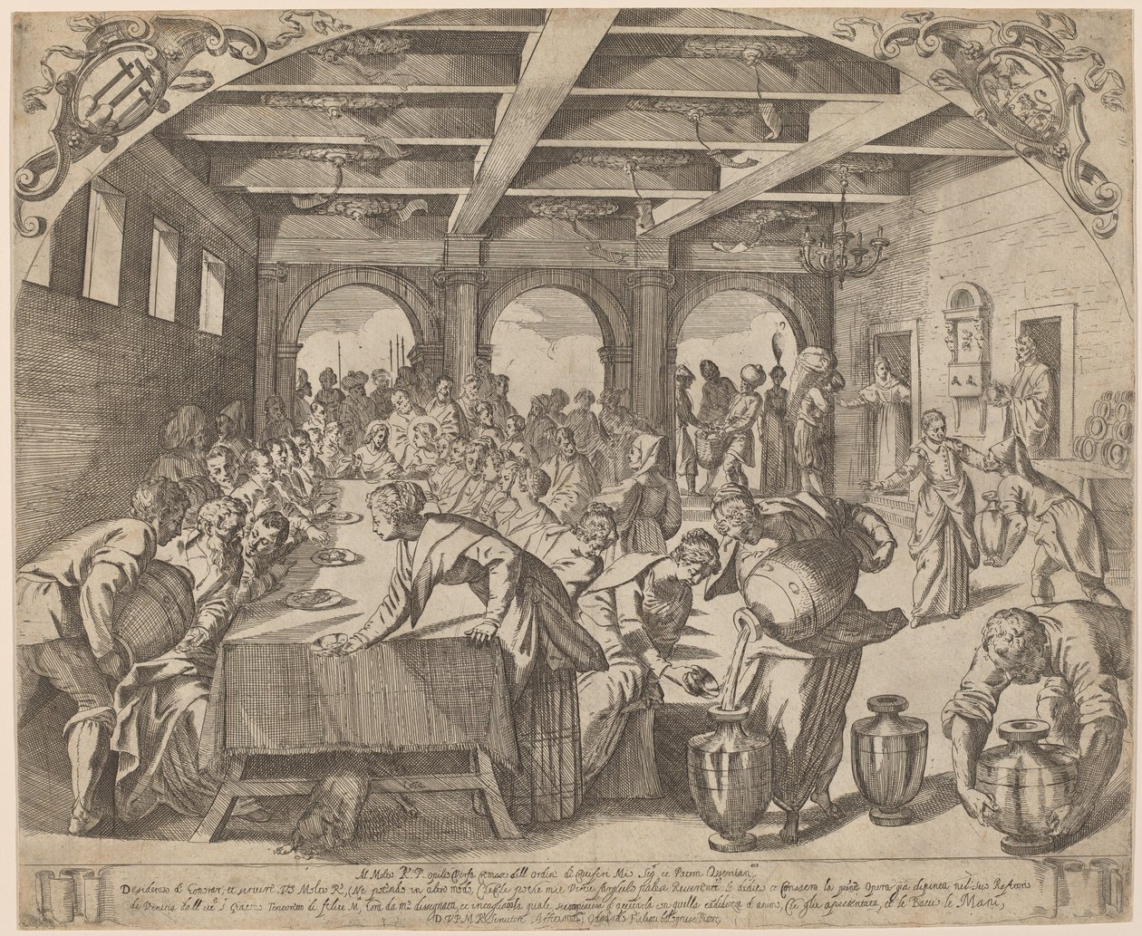 Die Hochzeit zu Kana von Odoardo Fialetti after Jacopo Tintoretto