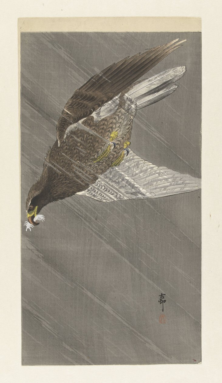 Abwärts fliegender Adler von Ohara Koson