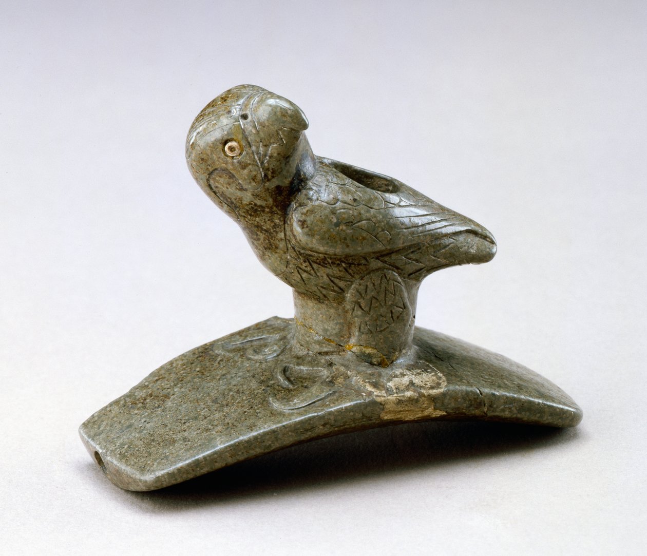 Falken-Effigie-Pfeife, 200 v. Chr. - 100 n. Chr. von Ohio Hopewell culture