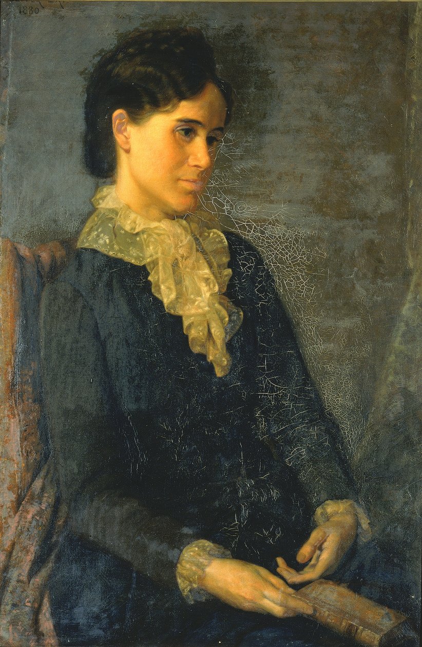 Hester Marian Wait Lay, Porträt der Frau des Künstlers, 1880 von Oliver Ingraham Lay