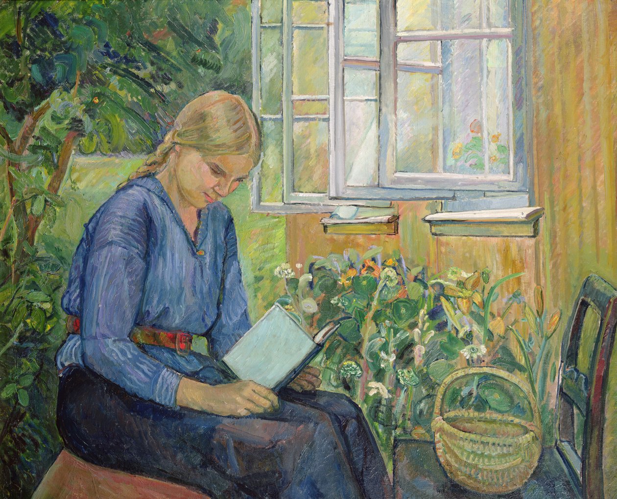 Eva beim Lesen von Oluf Wold Thorne
