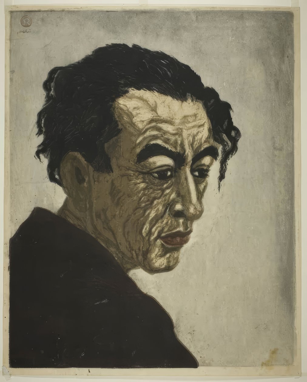 Porträt des Dichters Hagiwara Sakutaro (1886–1942), Autor von "Eisinsel" von Onchi Kôshirô