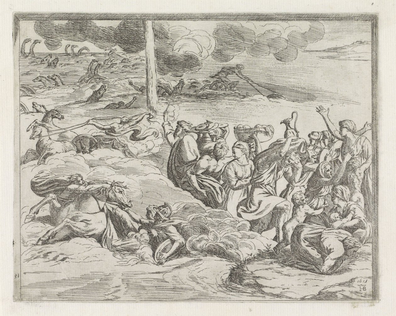 Durchzug durch das Rote Meer von Orazio Borgianni