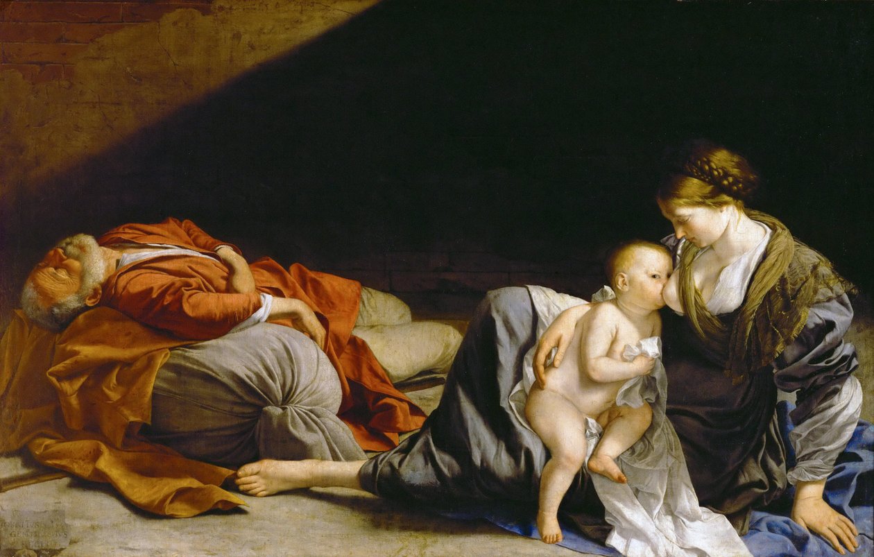 Die Rast auf der Flucht nach Ägypten von Orazio Gentileschi