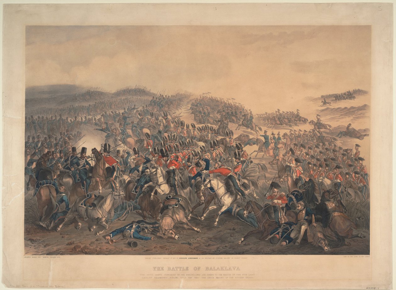 Die Schlacht von Balaklawa am 25. Oktober 1854, 1855 von Orlando Norie