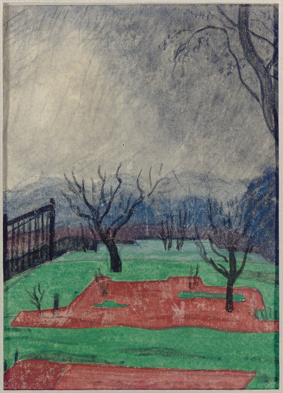 Feld bei Sonnenuntergang von Oscar Florianus Bluemner