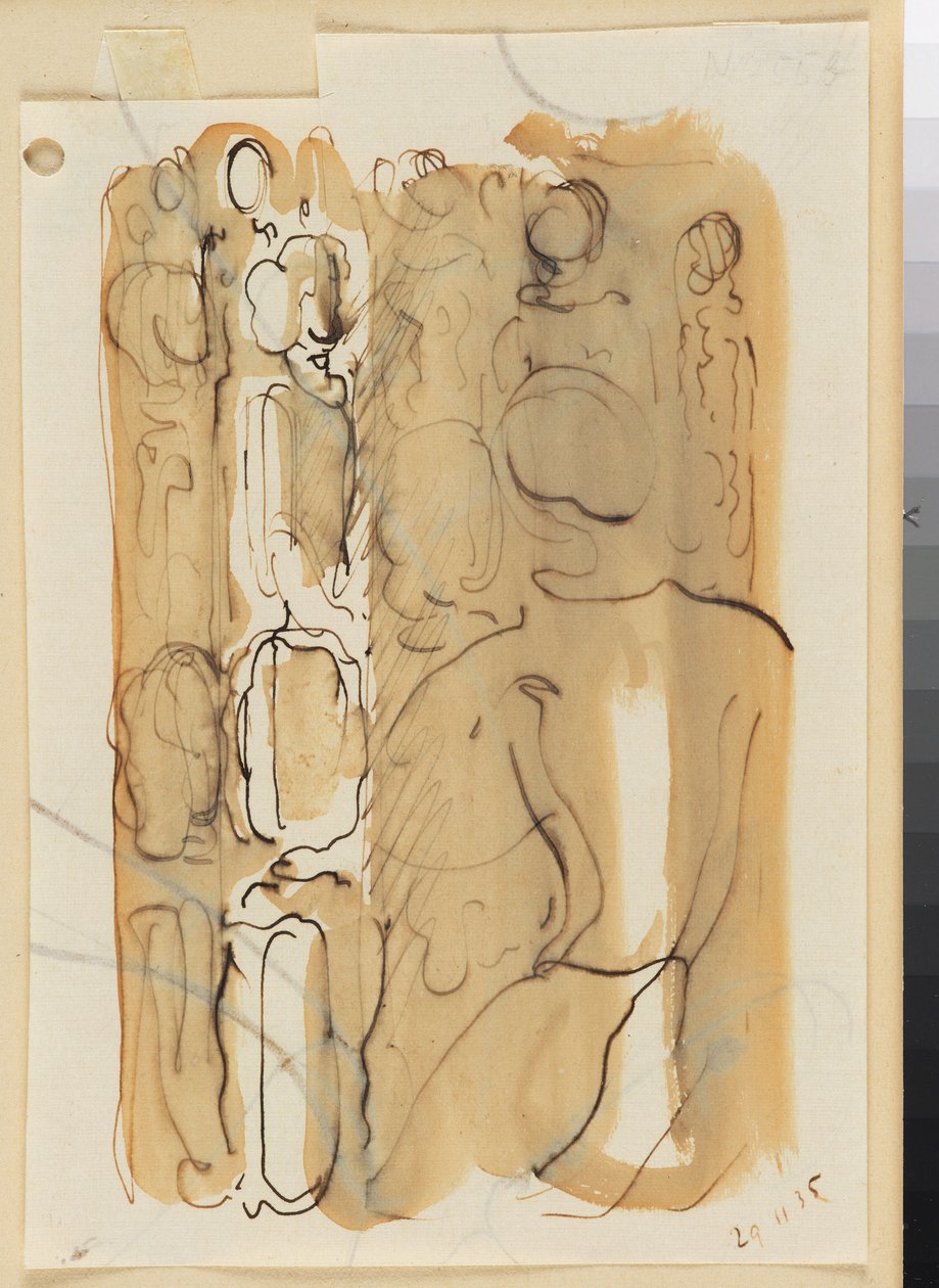 Gruppe mit Rückenfigur von Oskar Schlemmer