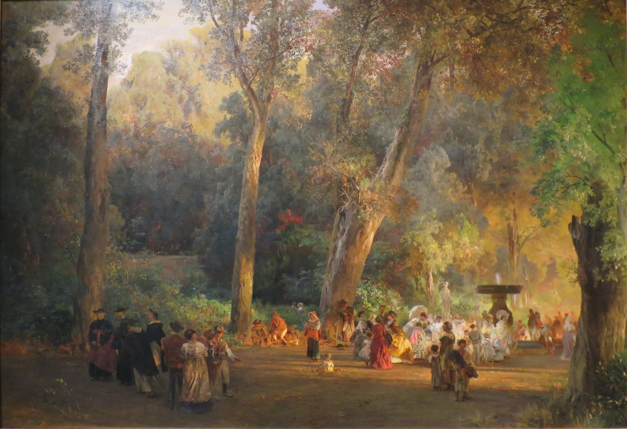 Im Park der Villa Torlonia von Oswald Achenbach