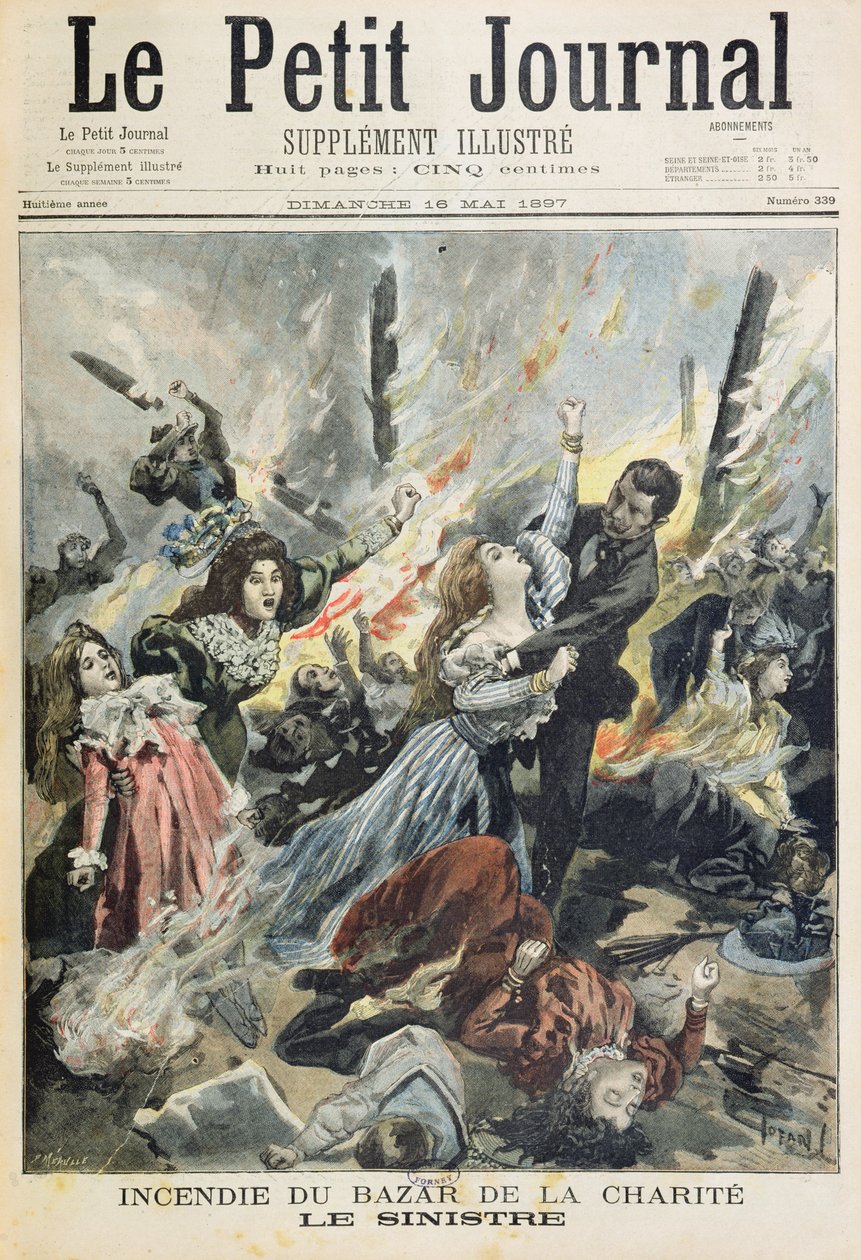 Feuer im Bazar de la Charite, 4. Mai 1897, aus 'Le Petit Journal', 16 ...