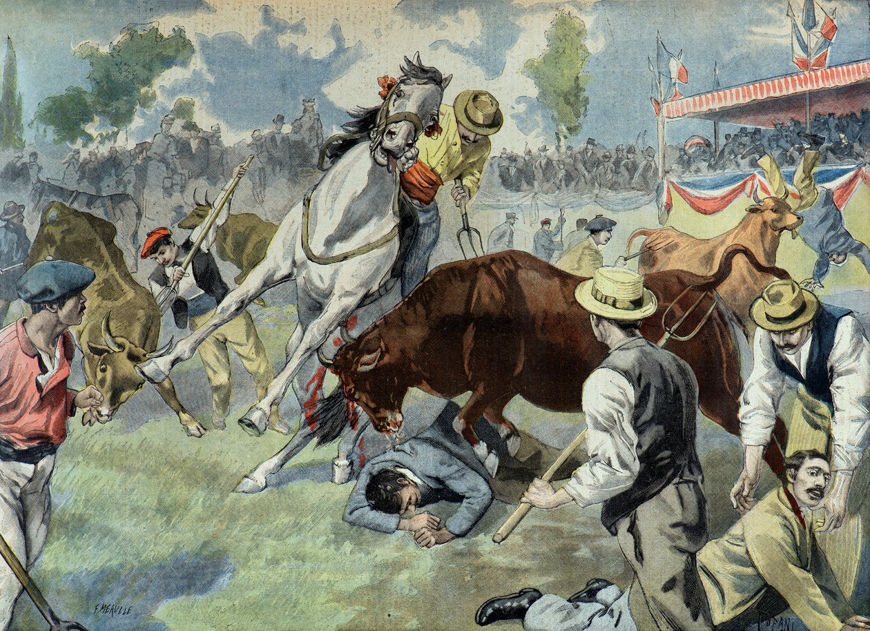 Eine blutige Ferrade in Arles von Oswaldo Tofani