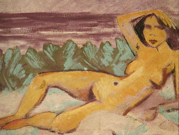Liegender Akt, ca. 1914 von Otto Mueller