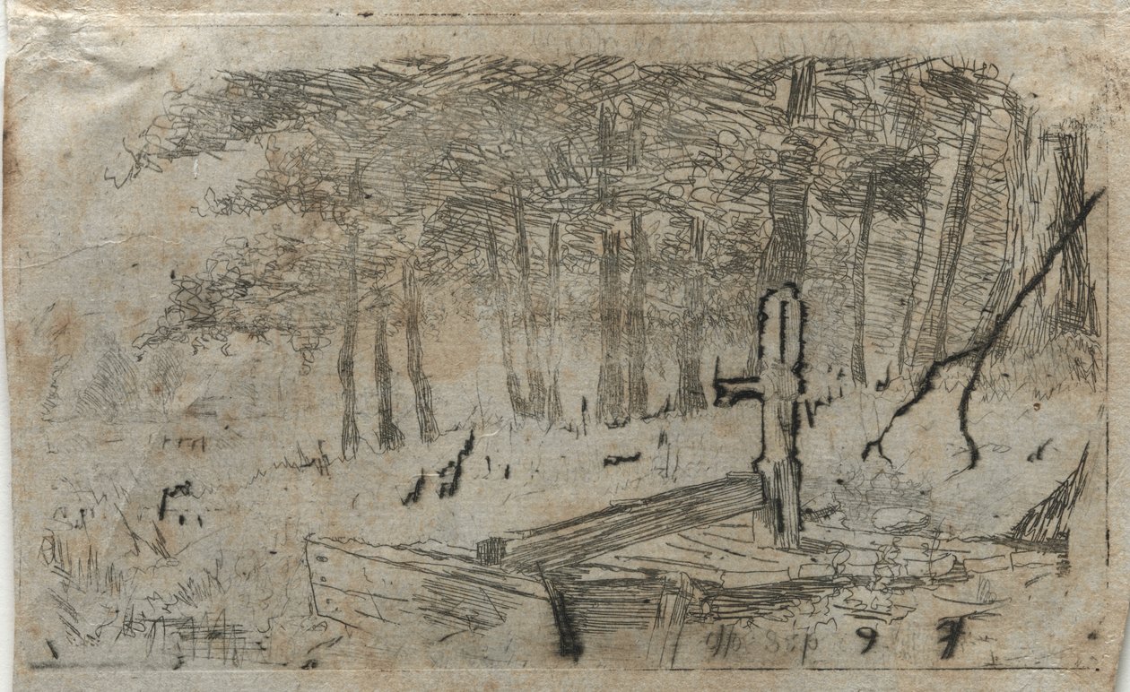 Kleine Studie von Bäumen, 19.-20. Jahrhundert von Otto H. Bacher