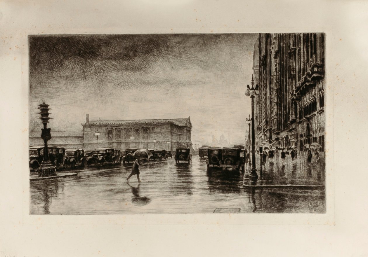 Regentag, Michigan Avenue von Otto J. Schneider