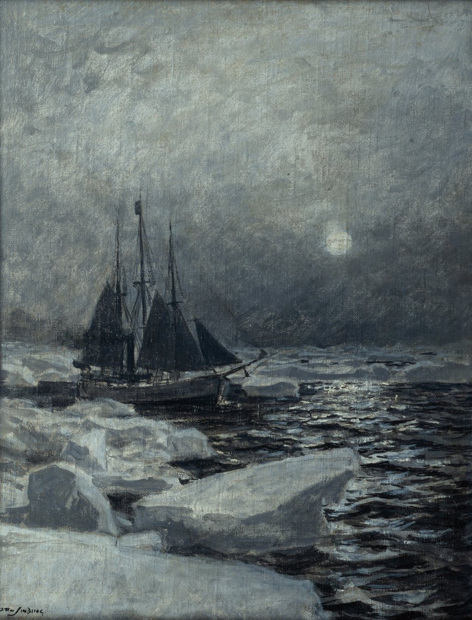 Fram im Arktischen Ozean von Otto Ludvig Sinding