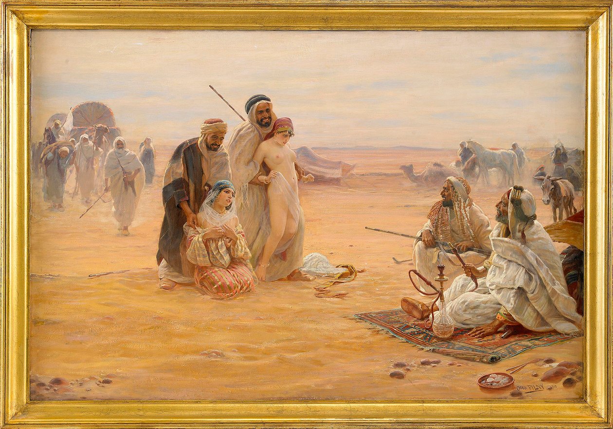 Der Sklavenmarkt - Gemälde von Otto Pilny (1866-1936), Öl auf Leinwand 1910 (80x120cm) - Privatbesitz von Otto Pilny